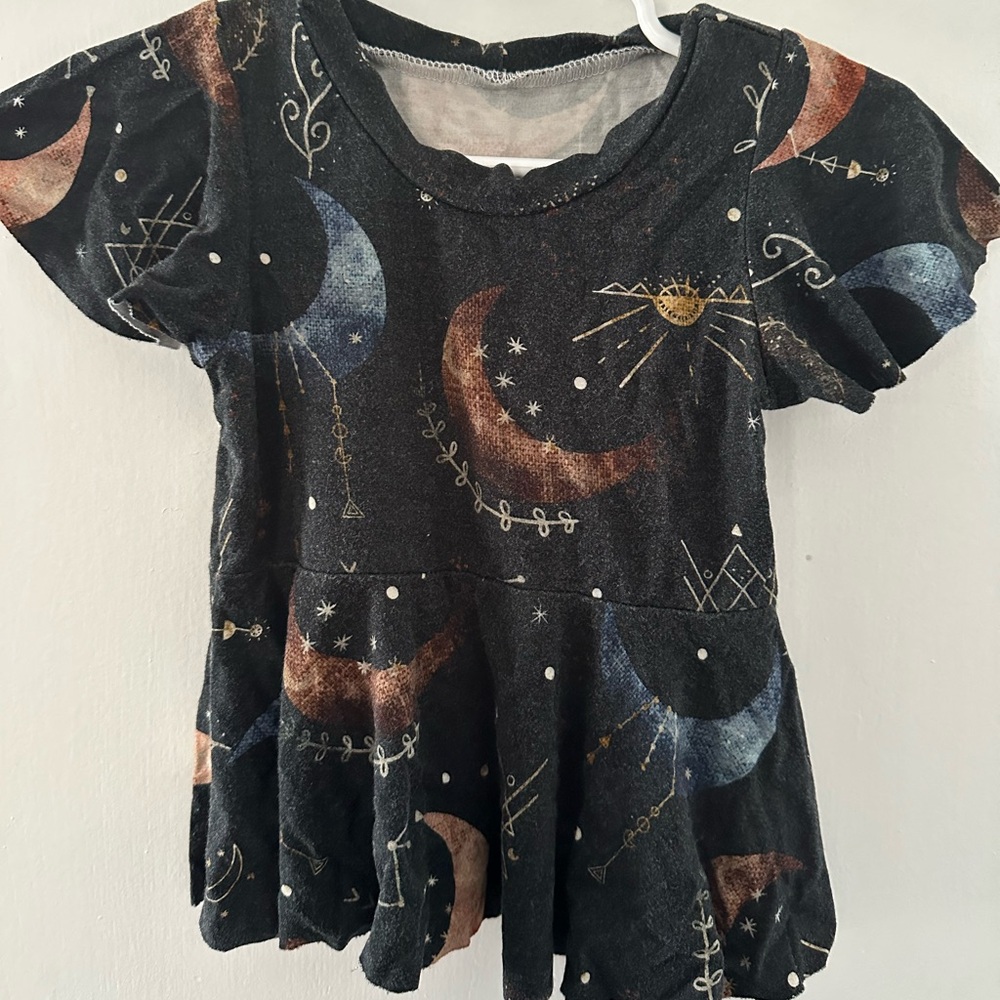 Mystic Moonfaire Bamboo Peplum Shirt (Mystic Moons)